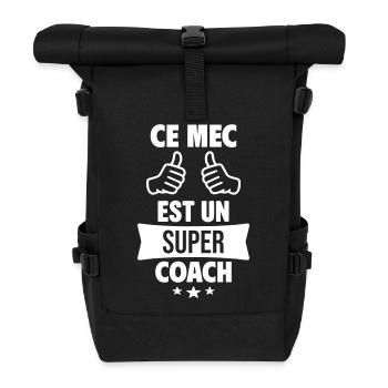 Dieser Typ ist ein großartiger Humor-Coach - Rolltop Rucksack - Schwarz - Vorne