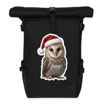 Mysterious owl in the magic of Christmas - Roll Top Backpack - black - Front