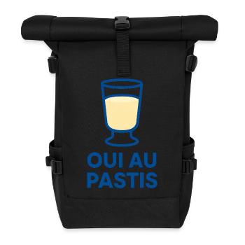 O.u.i au Pastis - Marseille - 13 - Sac à dos roll top - noir - Devant