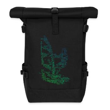Windsurfing Fokus pur - Rolltop Rucksack - Schwarz - Vorne