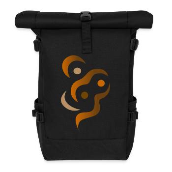 yoga_design_6 - Roll Top Backpack - black - Front