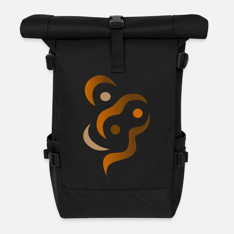 yoga_design_6 - Rolltop Rucksack - Schwarz