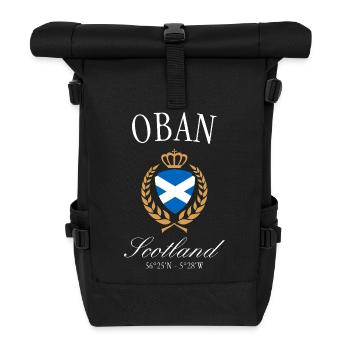 Oban Scotland Coat of Arms Crown – Travel Souvenir - Roll Top Backpack - black - Front