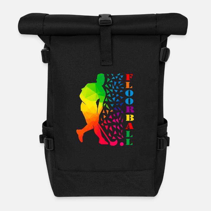 Floorball - Rolltop Rucksack - Schwarz