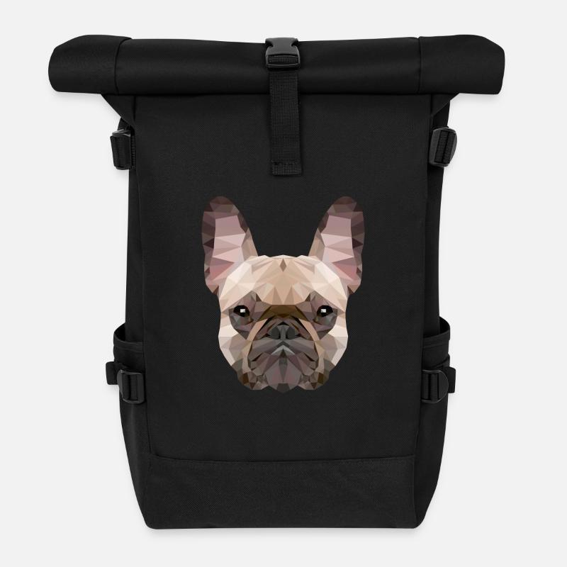 bouledogue français - Sac à dos roll top - noir