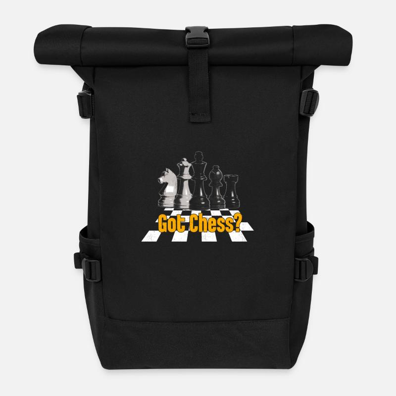 Chess - Chessboard - got Chess? - Roll Top Backpack - black