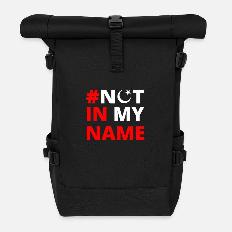 NOT IN MY NAME MUSLIM ISLAM - Roll Top Backpack - black