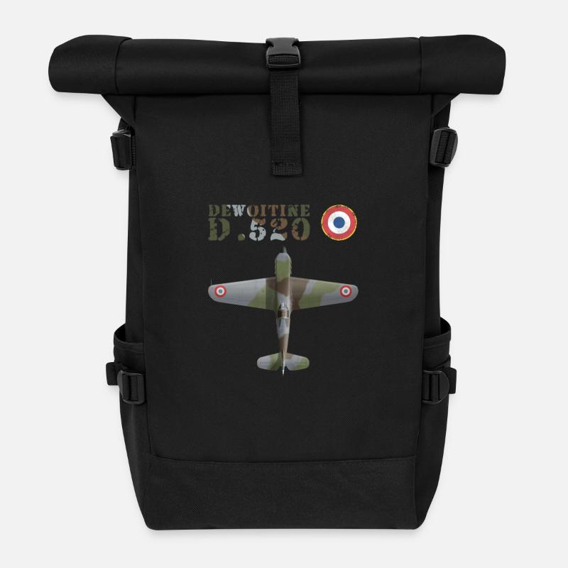 Dewoitine D.520 top - Sac à dos roll top - noir