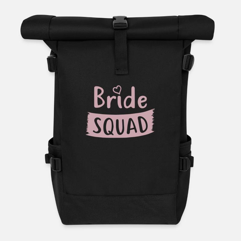 Junggessellinenabschied - BRIDE SQUAD - Rolltop Rucksack - Schwarz