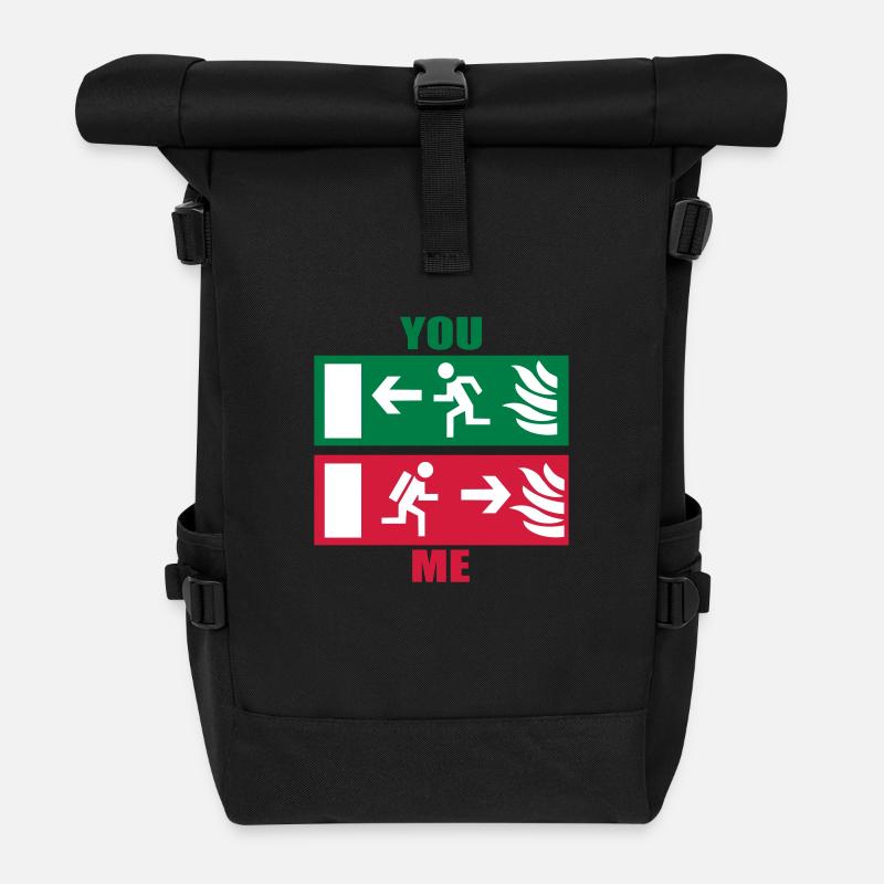 Pompiers - Sac à dos roll top - noir
