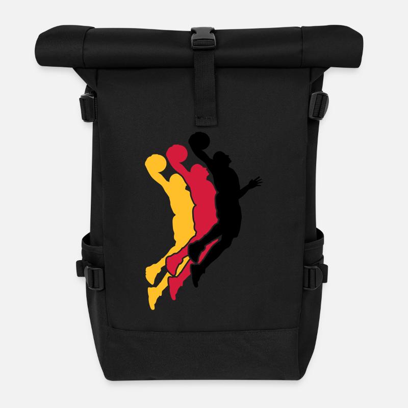 basketball - Roll Top Backpack - black