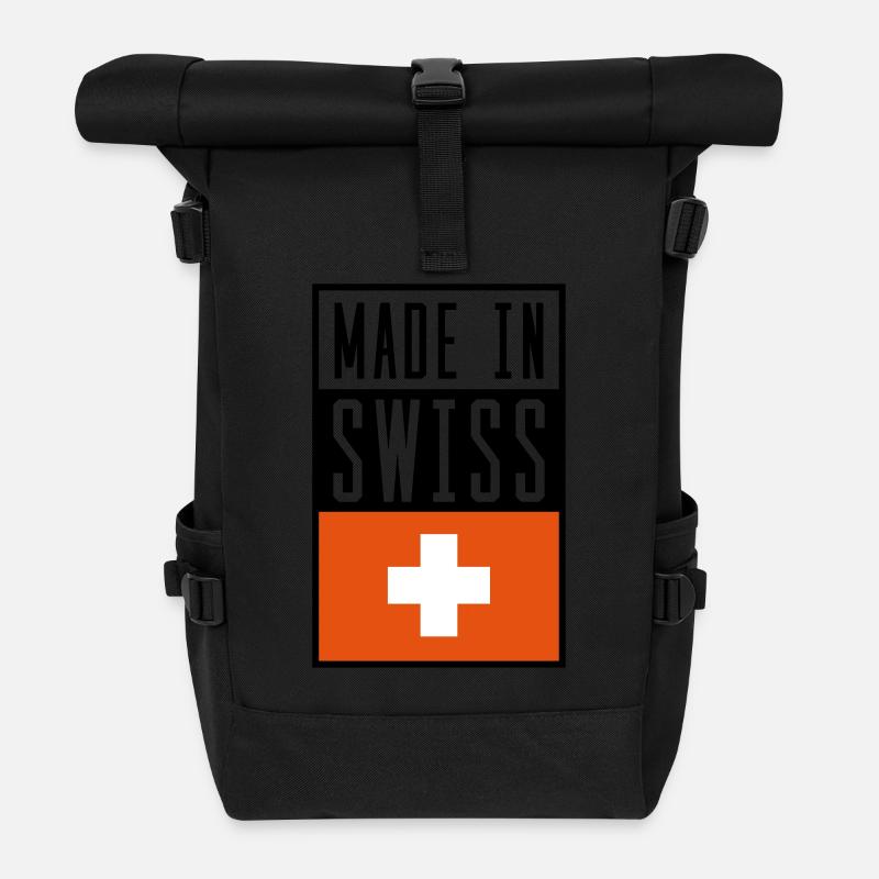 swiss made in - Rolltop Rucksack - Schwarz