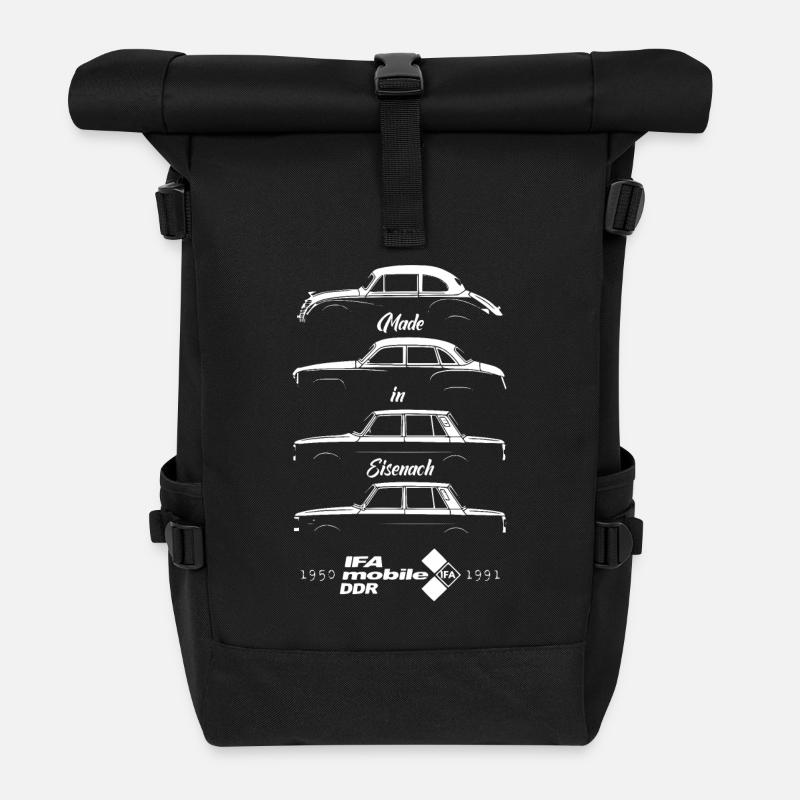 IFA mobile DDR History 1950-1991 made in Eisenach - Rolltop Rucksack - Schwarz