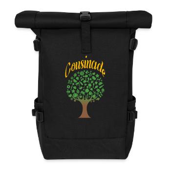Cousinade Baum Natur zum Anpassen - Rolltop Rucksack - Schwarz - Vorne