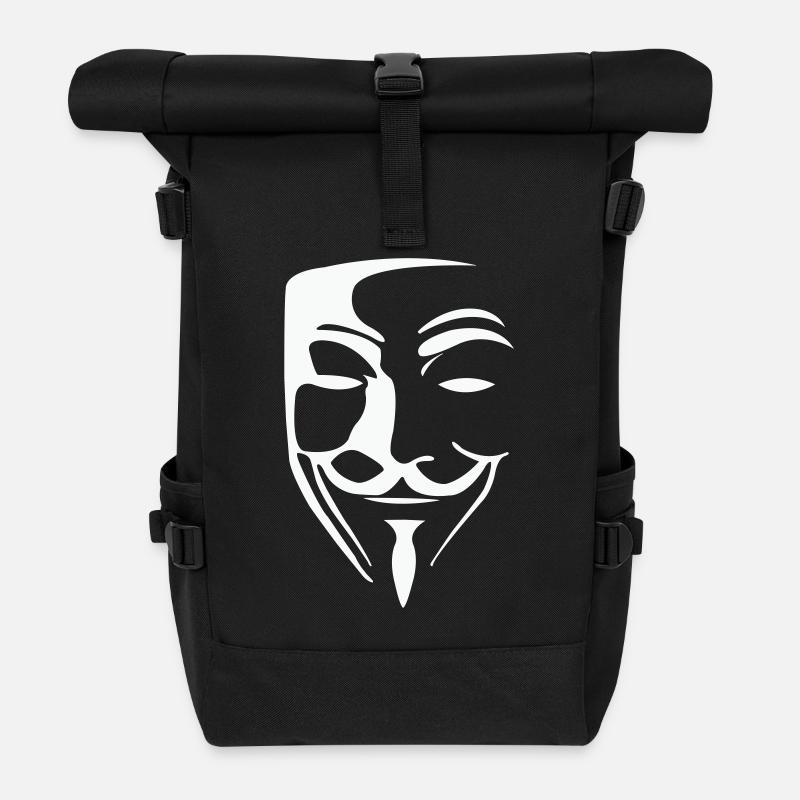 anonymous maske - Rolltop Rucksack - Schwarz