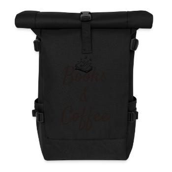 Books & coffee - Rolltop Rucksack - Schwarz - Vorne