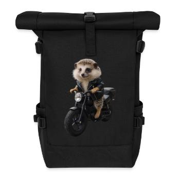 Hérisson motard - Sac à dos roll top - noir - Devant