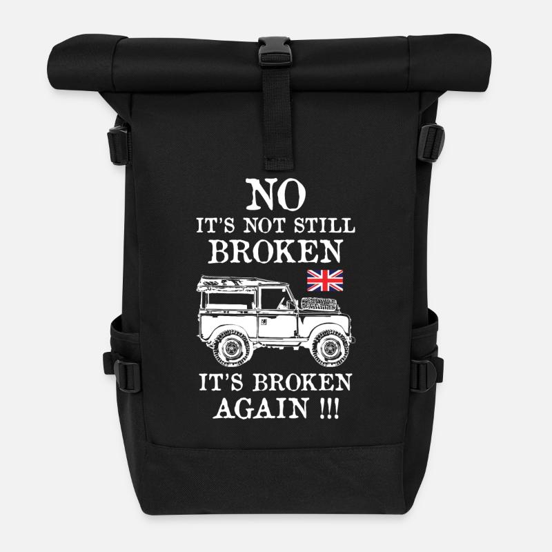 Landy Broken Again - Roll Top Backpack - black