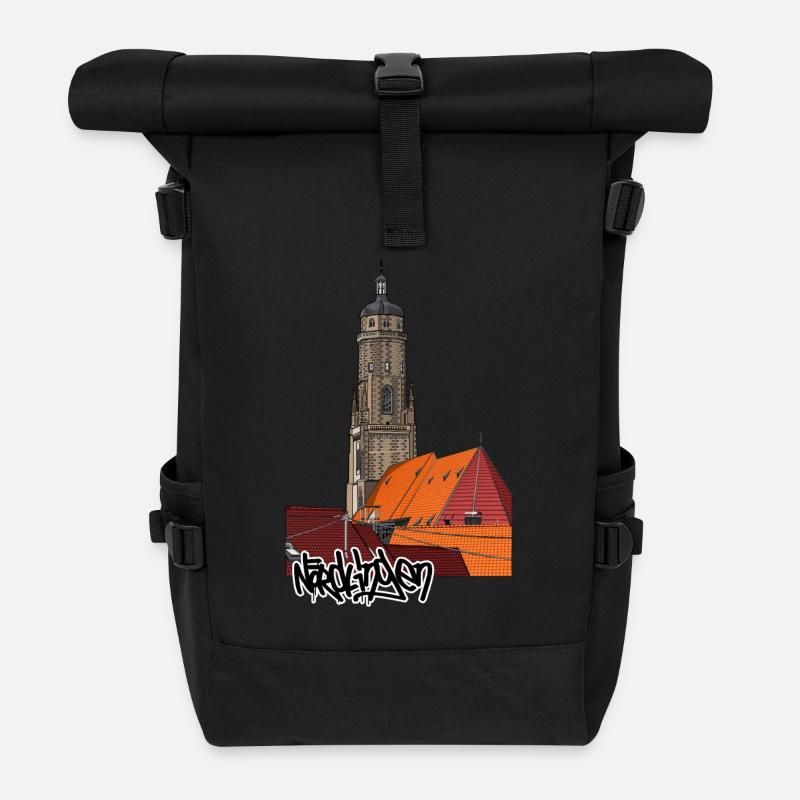 Nördlingen // Daniel // Illustration - Rolltop Rucksack - Schwarz