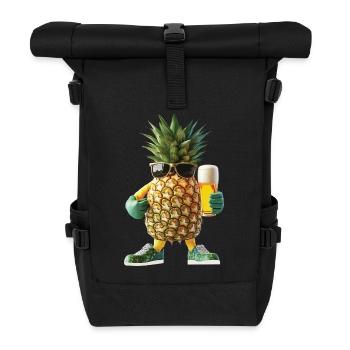 Ananas Bier - Rolltop Rucksack - Schwarz - Vorne