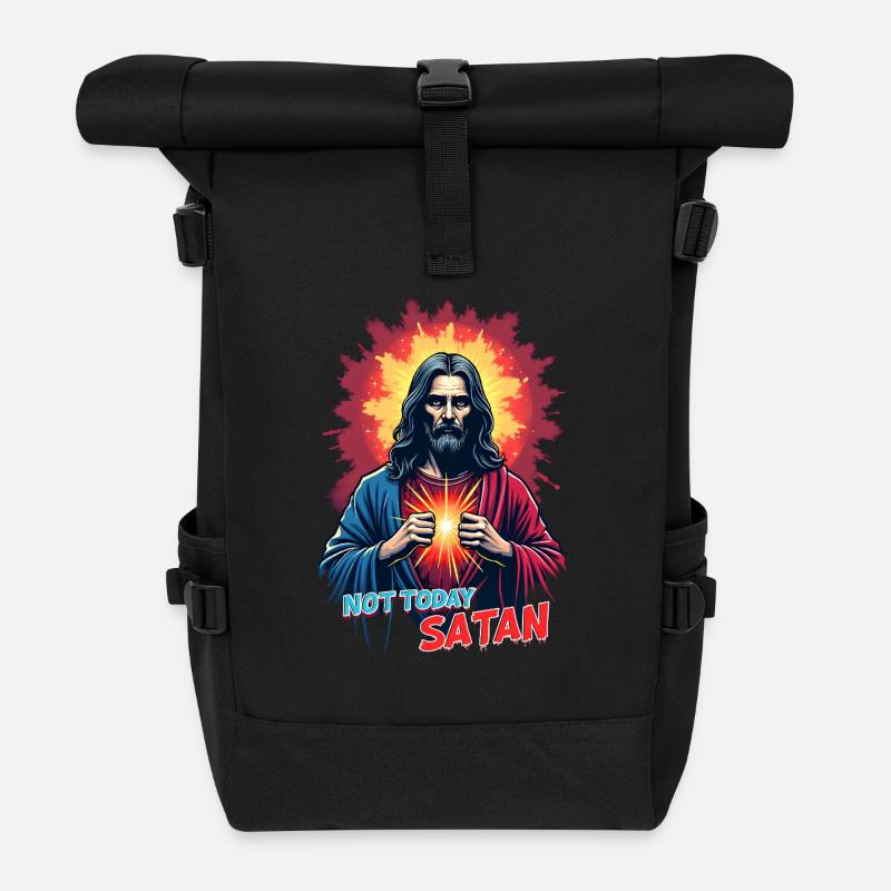 Pas aujourd’hui satan - Sac à dos roll top - noir