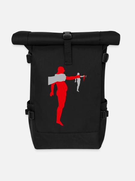 Nahrungskette Mensch - Rolltop Rucksack - Schwarz