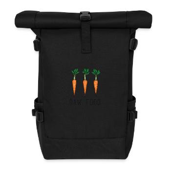 raw food - Rolltop Rucksack - Schwarz - Vorne