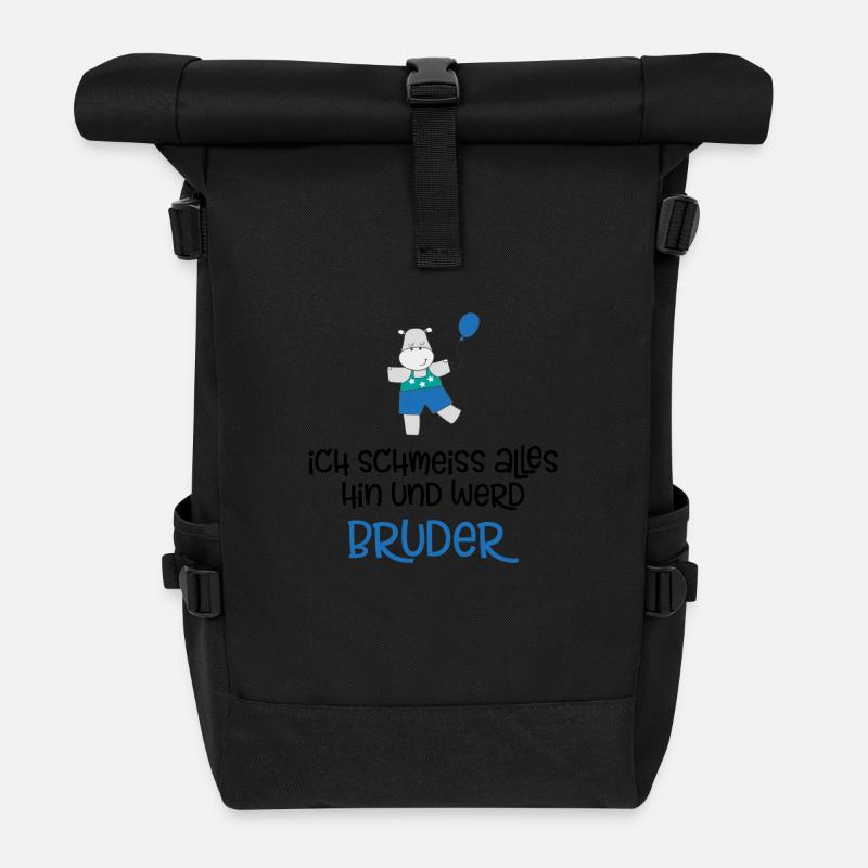 Bruder - Rolltop Rucksack - Schwarz