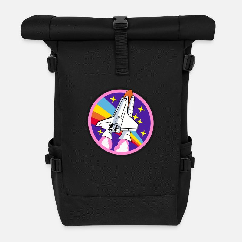 Space Shuttle - Rolltop Rucksack - Schwarz