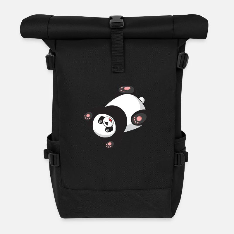 Panda - Rolltop Rucksack - Schwarz