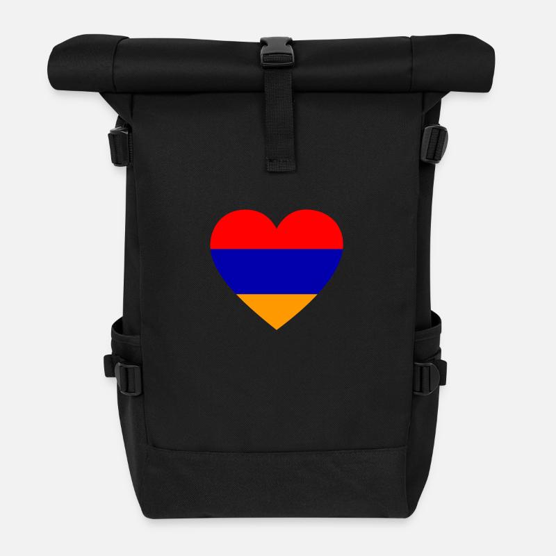 Love Liebe geschenk armenien armenia - Rolltop Rucksack - Schwarz