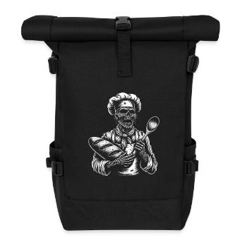 Zombie als Bäcker - gruseliger Horror Bäcker - Rolltop Rucksack - Schwarz - Vorne