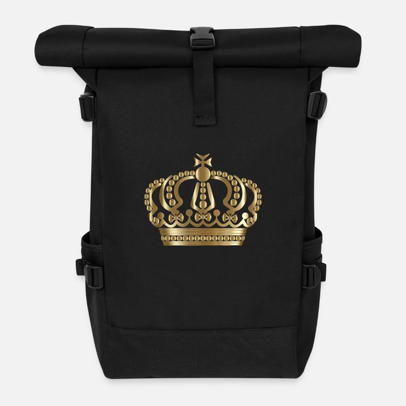 Krone Gold - Rolltop Rucksack - Schwarz