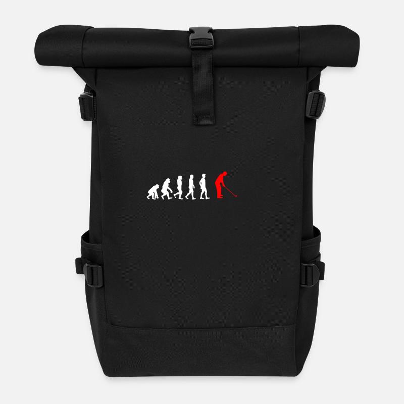 EVOLUTION golf sports golfer - Rolltop Rucksack - Schwarz