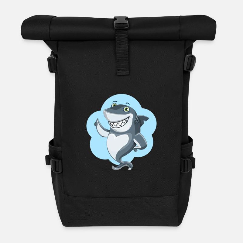 Shark - Sac à dos roll top - noir