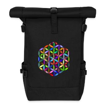 Flower of Life - Roll Top Backpack - black - Front