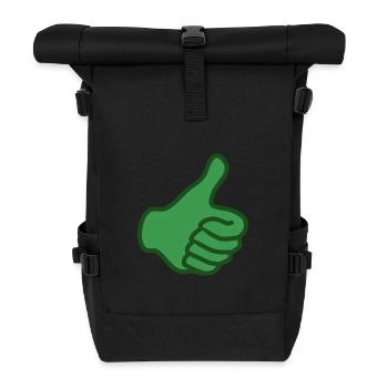 Grüner Daumen - Rolltop Rucksack - Schwarz - Vorne