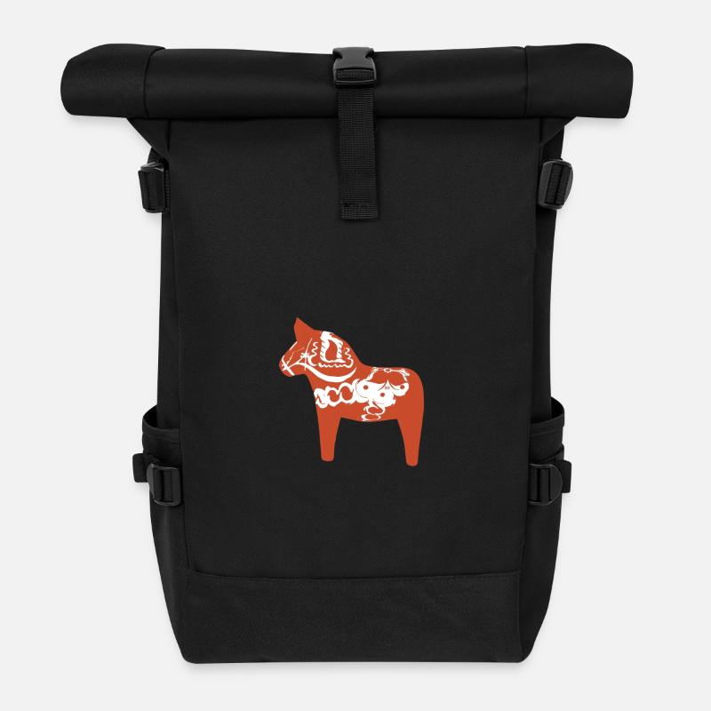Dalapferd - Rolltop Rucksack - Schwarz