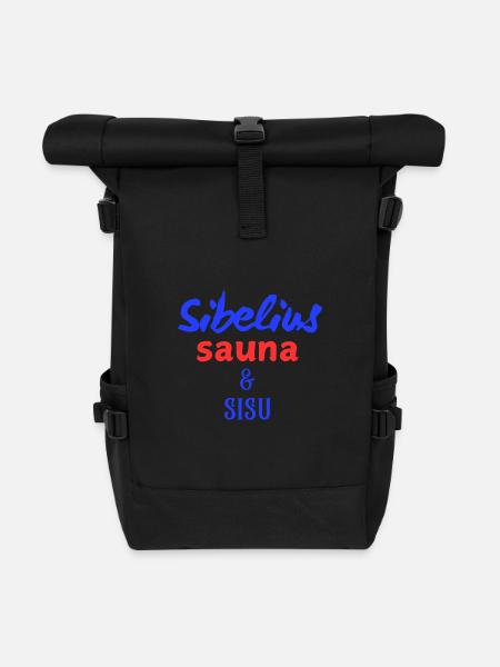 Sibelius, Sauna & Sisu - Rolltop Rucksack - Schwarz