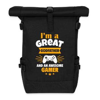 Grand parrain et joueur génial Geek Gaming - Sac à dos roll top - noir - Devant