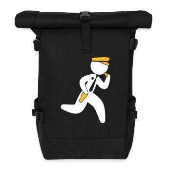 Polizei - Rolltop Rucksack - Schwarz - Vorne