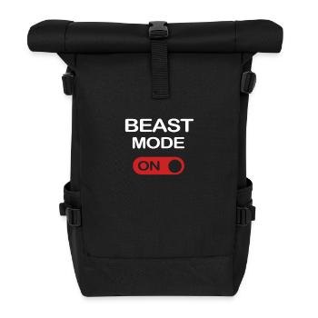 BEAST MODE - Rolltop Rucksack - Schwarz - Vorne