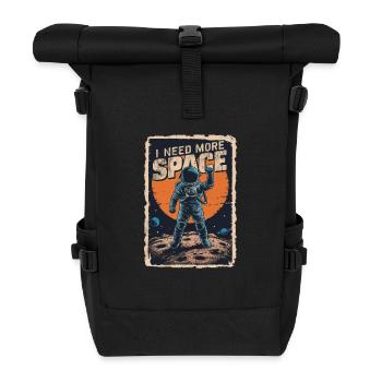 I Need More Space Weltraum Abenteuer - Rolltop Rucksack - Schwarz - Vorne