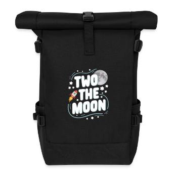 Zweiter Geburtstag Weltraumfeier - Rolltop Rucksack - Schwarz - Vorne