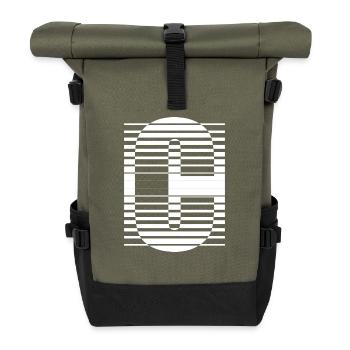 LETTER C - Roll Top Backpack - olive/black - Front