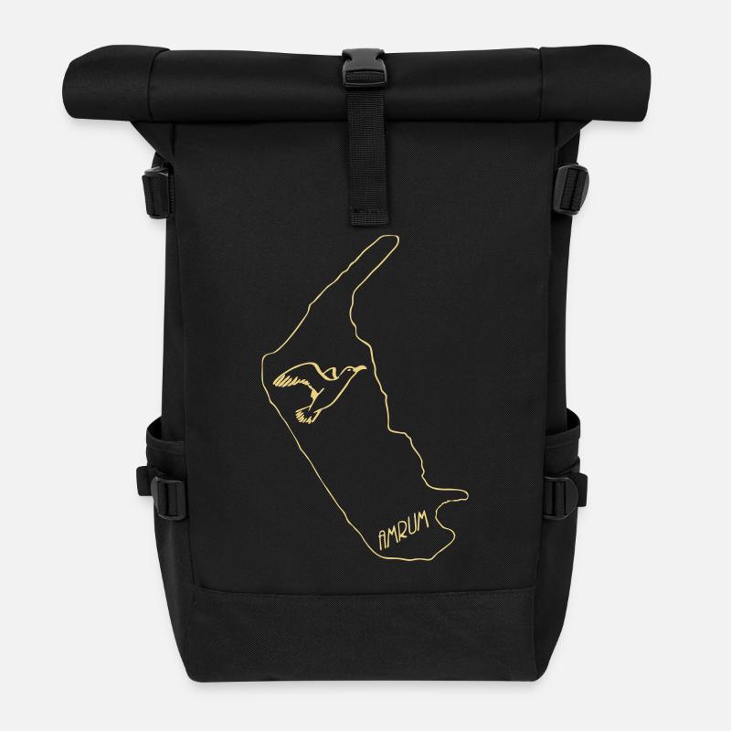 AMRUM ALBATROS - Rolltop Rucksack - Schwarz