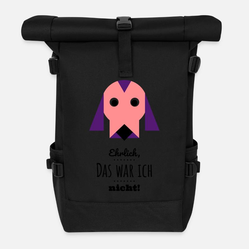 Paul-ist-unschuldig - Rolltop Rucksack - Schwarz