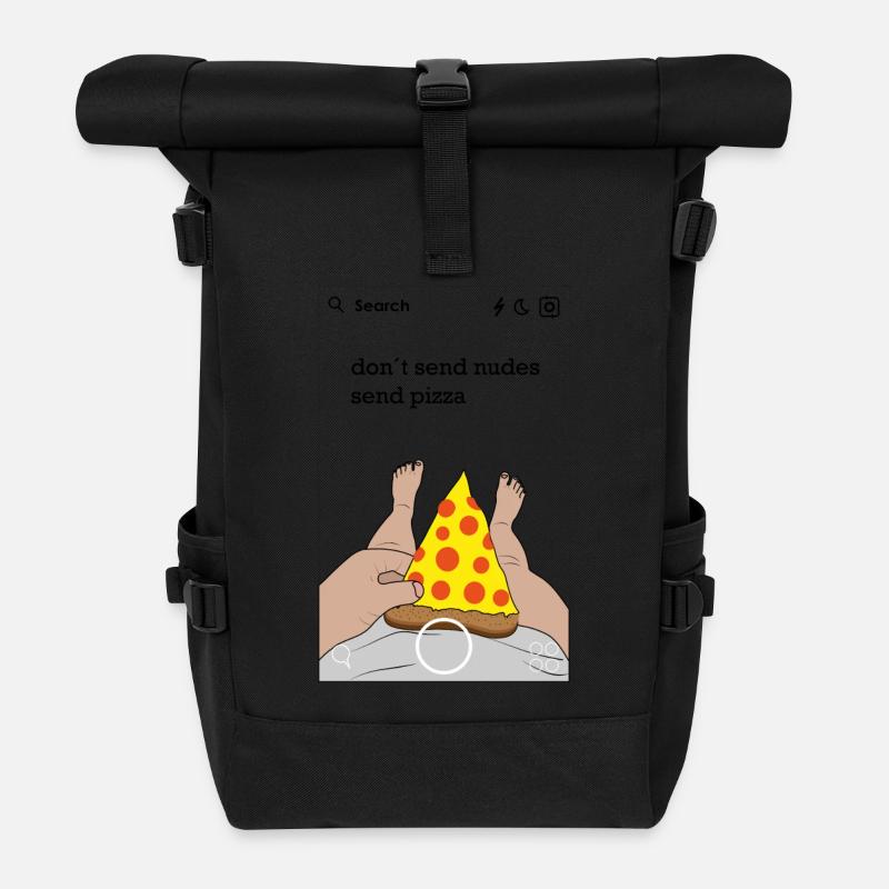 Pizza Nudes - Rolltop Rucksack - Schwarz