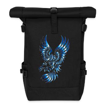 eagle eagle buzzard falcon habicht hawk falcon14 - Roll Top Backpack - black - Front