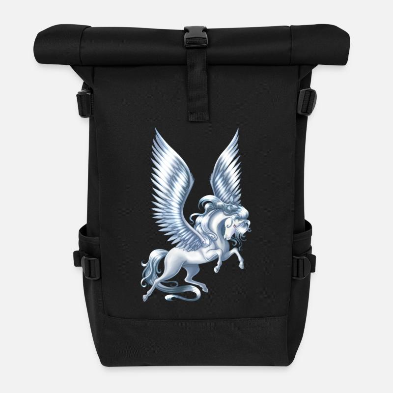 Pegasus Floating - Roll Top Backpack - black